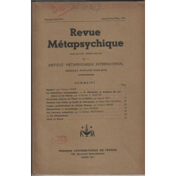 Revue metapsychique janvier fevrier mars 1949