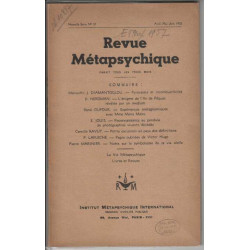 Revue metapsychique avril mai juin 1952