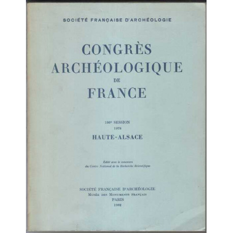 Congres archeologique de france 136 eme session 1978 haute alsace
