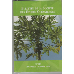 Bulletin De La Societe Des Etudes Oceaniennes numero 317 octobre...