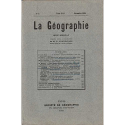 La Geographie numero 5 tome XLII decembre 1924
