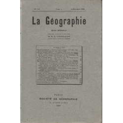 La Geographie numero 1-2 Tome L juillet-Aout 1928