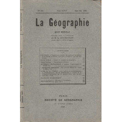 La Geographie numero 3-4 Tome XLVIII sept-oct 1927