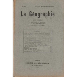 La Geographie numero 5-6 Tome LII Novembre-Decembre 1929