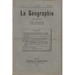 La Geographie numero 3 Tome XLI Mars 1924