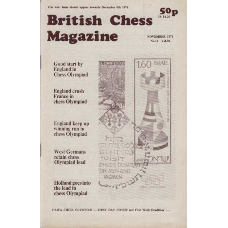 British chess magazine number 11 vol 96 november 1976