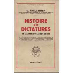 Histoire des dictatures de l'antiquite a nos jours