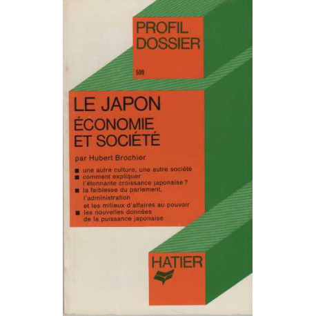 Le japon. économie et société