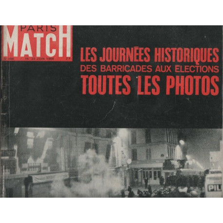Paris match numero 998 15-22 juin 1968 les journees historiques des...