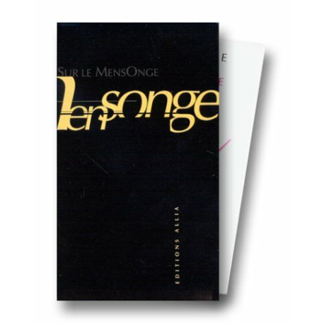 SUR LE MENSONGE COFFRET 5 VOLUMES : VOLUME 1 MENSONGE ET MALADIE...