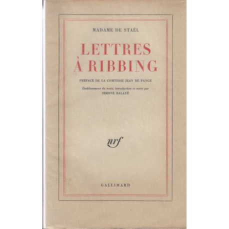 Lettres a ribbing