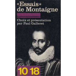 Essais : [extraits] choix et presentation par paul galleret