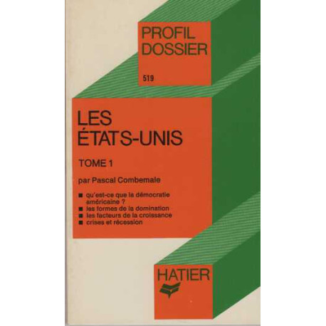 Les etats unis tome I