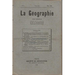 La Geographie numero 3 Tome XLI Mars 1924