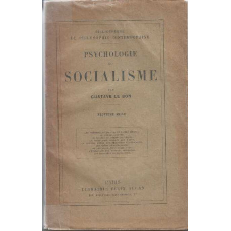 Psychologie Du Socialisme / Les Théories socialistes et l' État...
