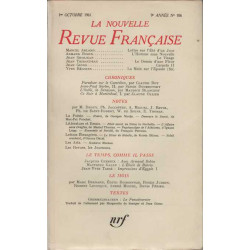 La nouvelle revue francaise 1 er octobre 1961 numero 106