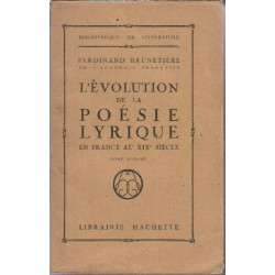 L'evolution de la poesie lyrique en france XIX e siecle