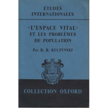 L'espace vital et les problemes de population