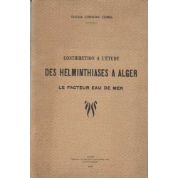 Contribution a l'etude des helminthiases a alger le facteur eau de mer