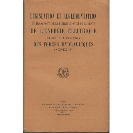 Legislation et reglementation du transport de la distribution et...