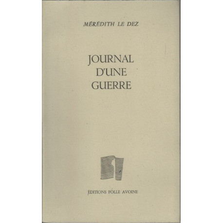 Journal d'une guerre