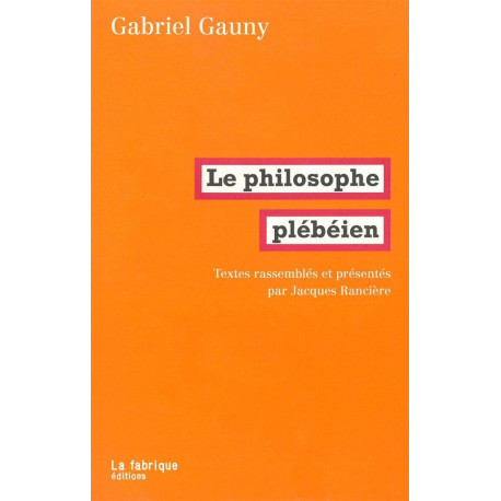 Le philosophe plébéien