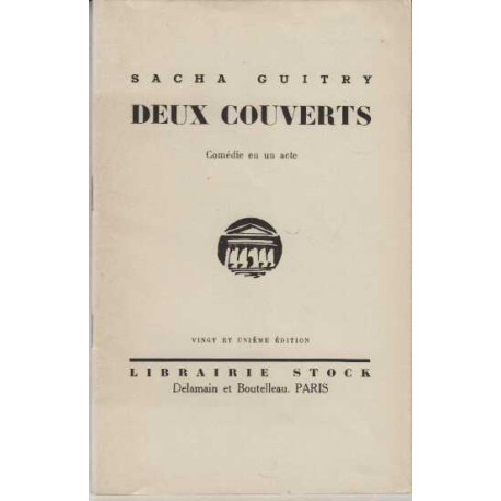 Deux Couverts, Comedie En Un Acte