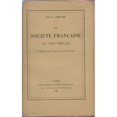La societe francaise au XIII siecle