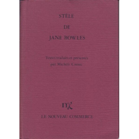 Stele de Jane Bowles