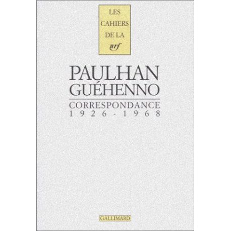 Correspondance 1926-1968