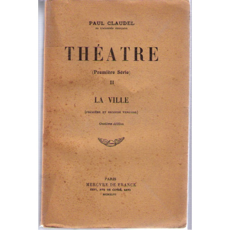 Theatre premiere serie tome 2 la ville