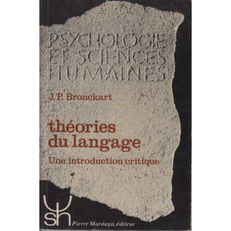 Theories du langage une introduction critique