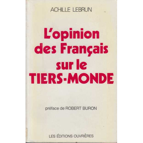 L'opinion des francais sur le tiers-monde