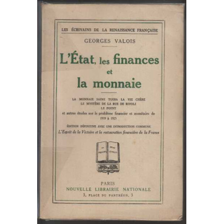 L'etat les finances et la monnaie