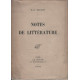 Notes de litterature
