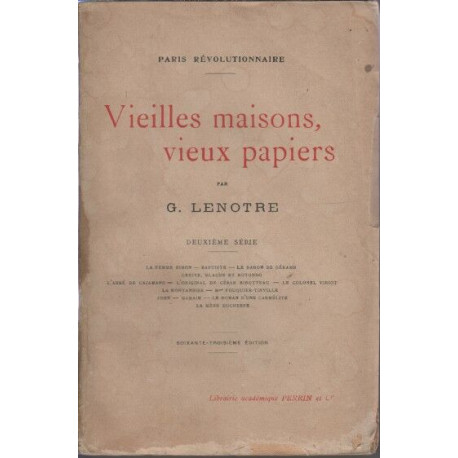Vieilles maisons vieux papiers - Paris révolutionnaire - deuxieme...