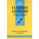 La critique litteraire