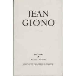 Association des amis de jean giono numero 20 automne hiver 1983
