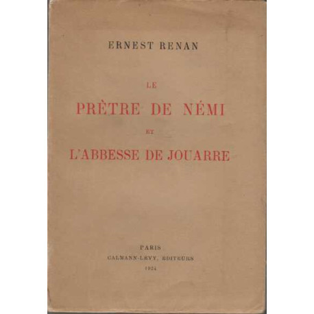 Le pretre de nemi et l'abbesse de jouarre