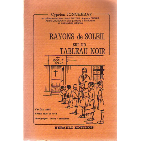 Rayons de soleil sur un tableau noir