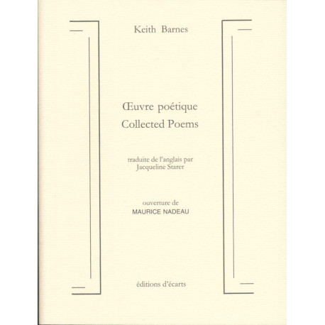 Oeuvre poétique : Collected poems