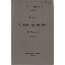 Lecons de cosmographie ( 5 eme annee)