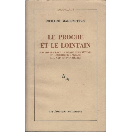 Le Proche et le Lointain sur Shakespeare le Drame Elisabéthain et...