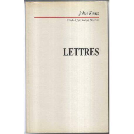Lettres de john keats