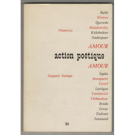 Action Poetique numero 86 decembre 1981