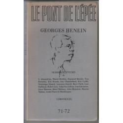 Georges Henein : Hommage Le Pont de l'épée numero 71-72