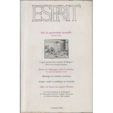 Revue esprit numero 144 sur la perversion sexuelle