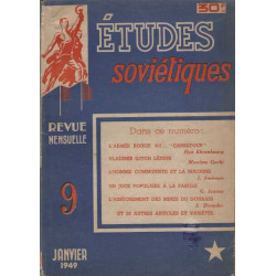 Revue mensuelle etudes sovietiques numero 9 janvier 1949