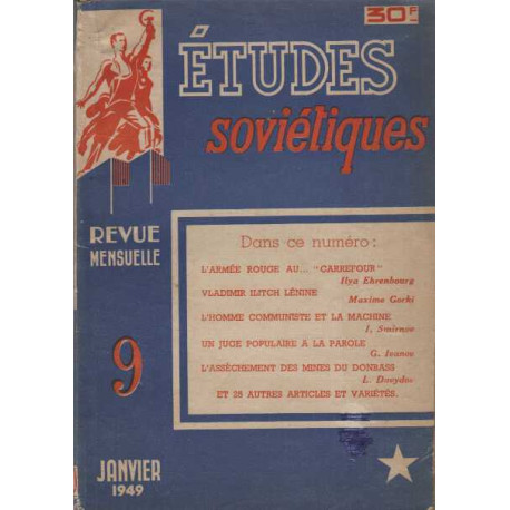 Revue mensuelle etudes sovietiques numero 9 janvier 1949