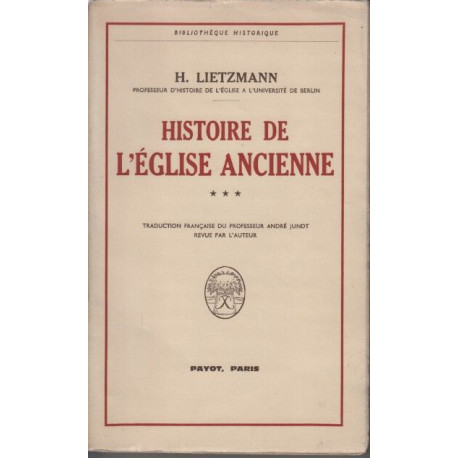 Histoire de l'eglise ancienne